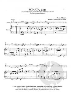 Sonata KV 370 von Wolfgang Amadeus Mozart 