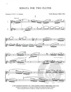 Sonata for Two Flutes von York Bowen 