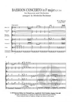 Concerto K314 for Bassoon and Orchestra von Wolfgang Amadeus Mozart 