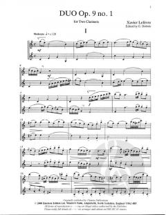 6 Duos Concertans op. 9, Nos. 1 & 2 von Jean-Xavier Lefèvre 