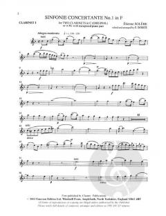 Sinfonie Concertante No.1 In F von Etienne Solere 