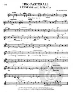 Trio Pastorale Flute, Oboe & Clarinet von Michael Walshe für Holzbläser Trio im Alle Noten Shop kaufen