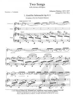Two Songs Op.91/1 & Op.91/2 (Johannes Brahms) 