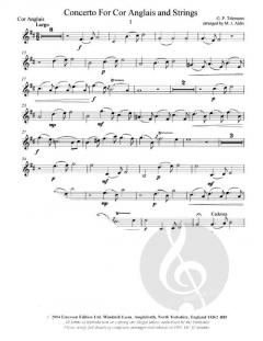 Concerto For Cor Anglais von Georg Philipp Telemann 