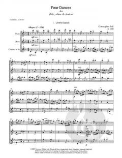 Four Dances von Christopher Ball für Holzbläser Trio im Alle Noten Shop kaufen