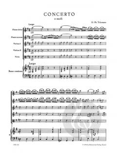 Konzert für Altblockflöte, Flöte, Streicher und Basso continuo (Georg Philipp Telemann) 