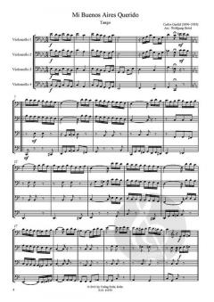 Mi Bueno Aires Querido für vier Violoncelli von Carlos Gardel im Alle Noten Shop kaufen