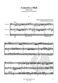 Concerto für Violoncello von Johann Sebastian Bach im Alle Noten Shop kaufen