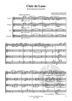 Clair de Lune für Streichquartett von Claude Debussy im Alle Noten Shop kaufen