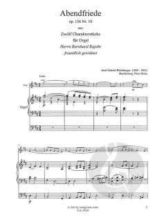 Abendfriede für Flöte (Oboe) und Orgel op. 156, Nr. 10 von Joseph Gabriel Rheinberger im Alle Noten Shop kaufen