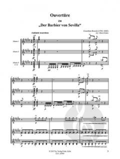 Ouvertüre zu 'Der Barbier von Sevilla' für Gitarren-Trio von Gioachino Rossini 