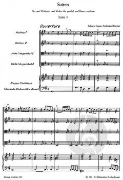 Zwei Suiten für vier Instrumente (Violen da gamba) (Johann Fischer) 