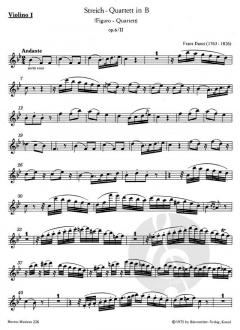 Streichquartett Figaro-Quartett op. 6/2 von Franz Danzi im Alle Noten Shop kaufen (Stimmensatz)