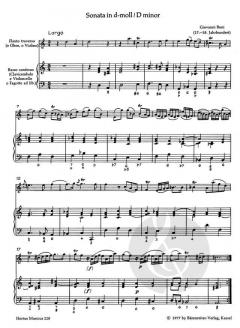 3 Sonaten von Giovanni Boni für Flöte (Oboe/Violine) und Basso continuo im Alle Noten Shop kaufen