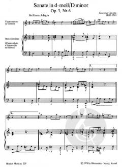Sonate op. 3/6 von Giacomo Basevi Cervetto für Flöte (Violine) und Basso continuo im Alle Noten Shop kaufen