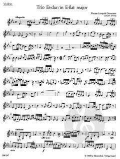 Zwei Streichtrios von Florian Leopold Gassmann für zwei Violen (Violine, Viola) und Bass (Violoncello oder Kontrabass) im Alle Noten Shop kaufen