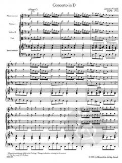 Konzert für Querflöte, Streicher und Basso continuo D-Dur RV 783 von Antonio Vivaldi (Download) 