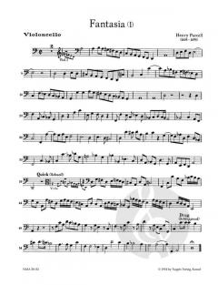 Fantasien für Streicher (Violen da gamba) Heft 1 (Henry Purcell) 