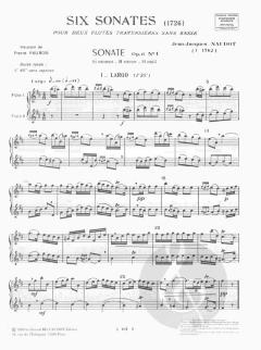 Six Sonates Opus 6 von Wolfgang Amadeus Mozart 