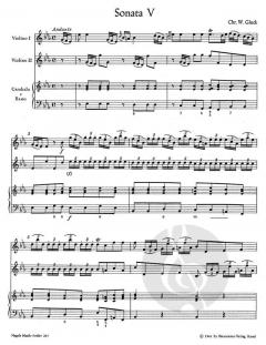 Zwei Triosonaten für zwei Violinen und Bc von Christoph Willibald Gluck im Alle Noten Shop kaufen - NMA207