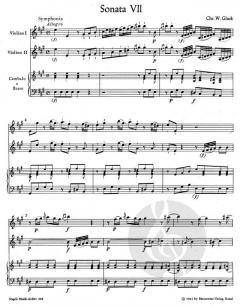 Zwei Triosonaten für zwei Violinen und Bc von Christoph Willibald Gluck im Alle Noten Shop kaufen - NMA208