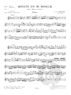Sonate en Mi Mineur von Georg Friedrich Händel 