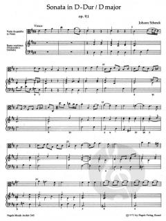 Sonata Nr. 1 op. 9/1 von Johann Schenck 