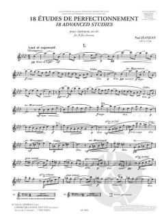 18 Etudes de Perfectionnement von Paul Jeanjean 