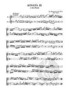 4 Sonaten für zwei Blockflöten (Johann Mattheson) 