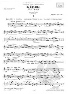 22 Etudes von Jacques Lancelot 