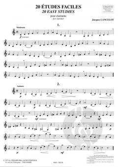 20 Etudes Faciles von Jacques Lancelot 
