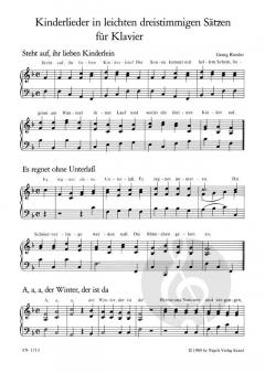 Kinderlieder in leichten dreistimmigen Sätzen von Georg Roeder für Klavier im Alle Noten Shop kaufen