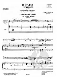 15 Etudes op. 188 von Charles Koechlin 