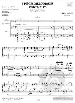 6 Pieces Melodiques Originales Vol. 1 von Charles Gounod für Horn und Klavier