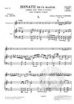 Sonate en Fa Majeur von Georg Friedrich Händel 
