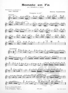 Sonate en Fa Majeur von Robert Valentine 