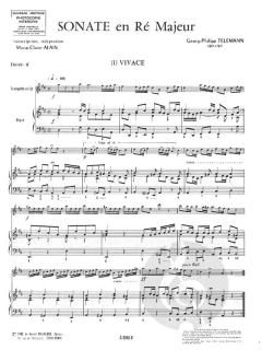 Sonate en Re Majeur von Georg Philipp Telemann 