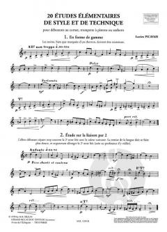 20 Etudes Elementaires de Style et de Technique von Lucien Picavais 