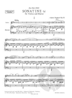 Sonatine op. 52 von Günter Raphael 