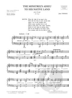 The Minstrel's Adieu von John Thomas 
