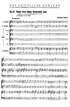 Feget den alten Sauerteig aus (Heinrich Schütz) 