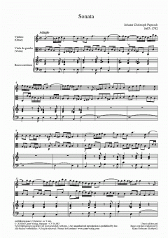 Triosonate in a (Johann Christoph Pepusch) 
