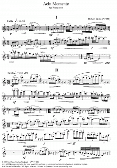 Acht Momente für Flöte solo von Robert Dohn im Alle Noten Shop kaufen (Partitur)