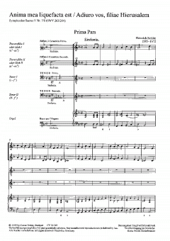 Anima mea; Adiur vos, fili (Heinrich Schütz) 
