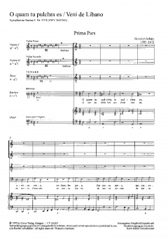 O quam tu pulchra es; Veni de Libano (Heinrich Schütz) 