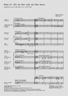 Wo der Herr nicht das Haus bauet (Heinrich Schütz) 