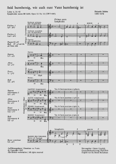 Seid barmherzig, wie auch euer Vater barmherzig ist (Heinrich Schütz) 