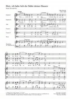 Herr, ich habe lieb die Stätte deines Hauses (Otto Nicolai) 