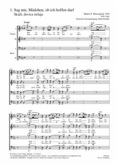 Fünf russische Volkslieder für Männerchor a cappella (Modest Mussorgski) 