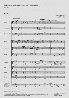 Missa sub titulo Sanctae Theresiae (Theresienmesse) von Michael Haydn 